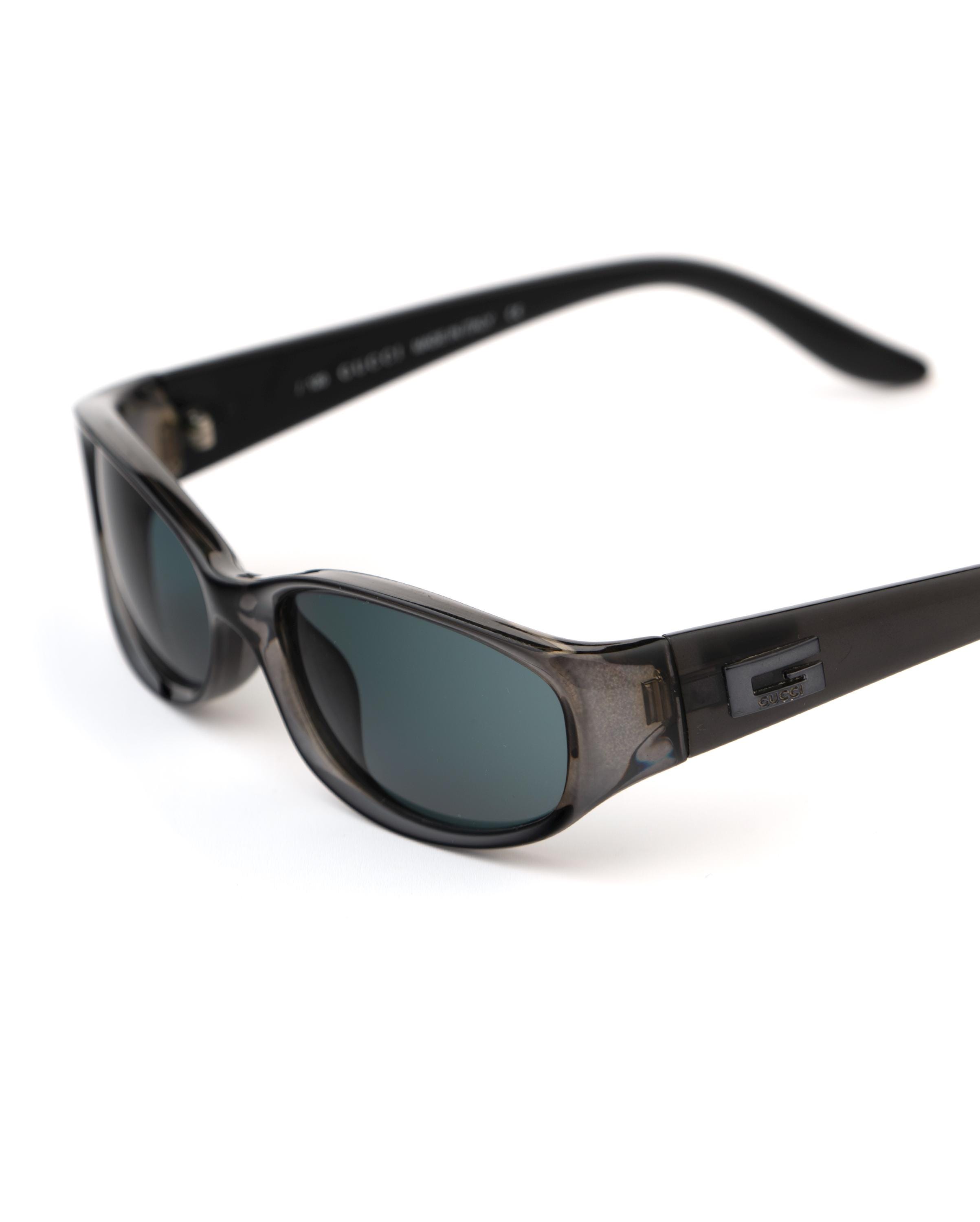 Gucci Sunglasses GG 2456, Smoke Clear Translucent, Blue Lens