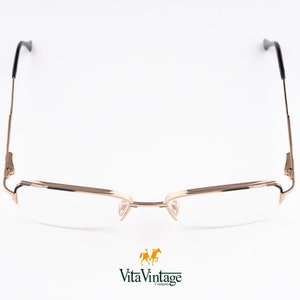 Cazal 464 vintage eyeglasses, 90s made in Germany semi rimless rectangle man vintage frame, NOS image 7