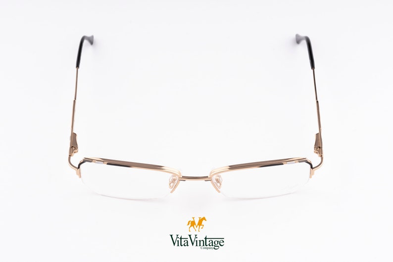 Cazal 464 vintage eyeglasses, 90s made in Germany semi rimless rectangle man vintage frame, NOS image 7