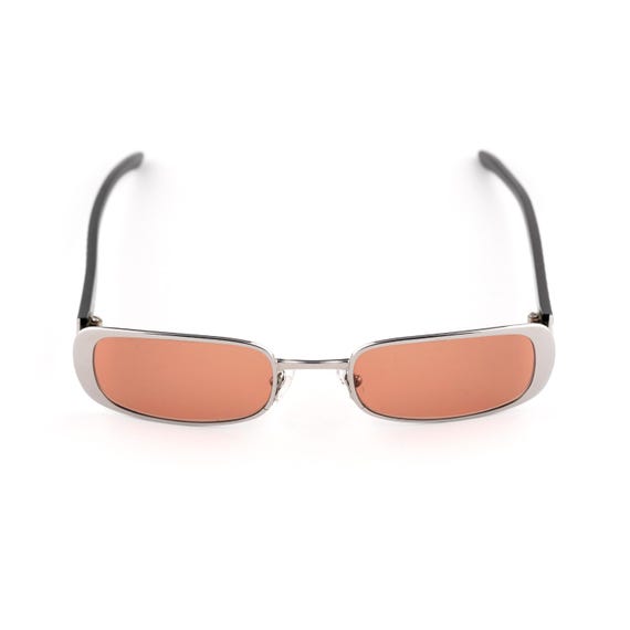 Orange Tinted Rectangle Sunglasses, Christian Dior Vintage 90s