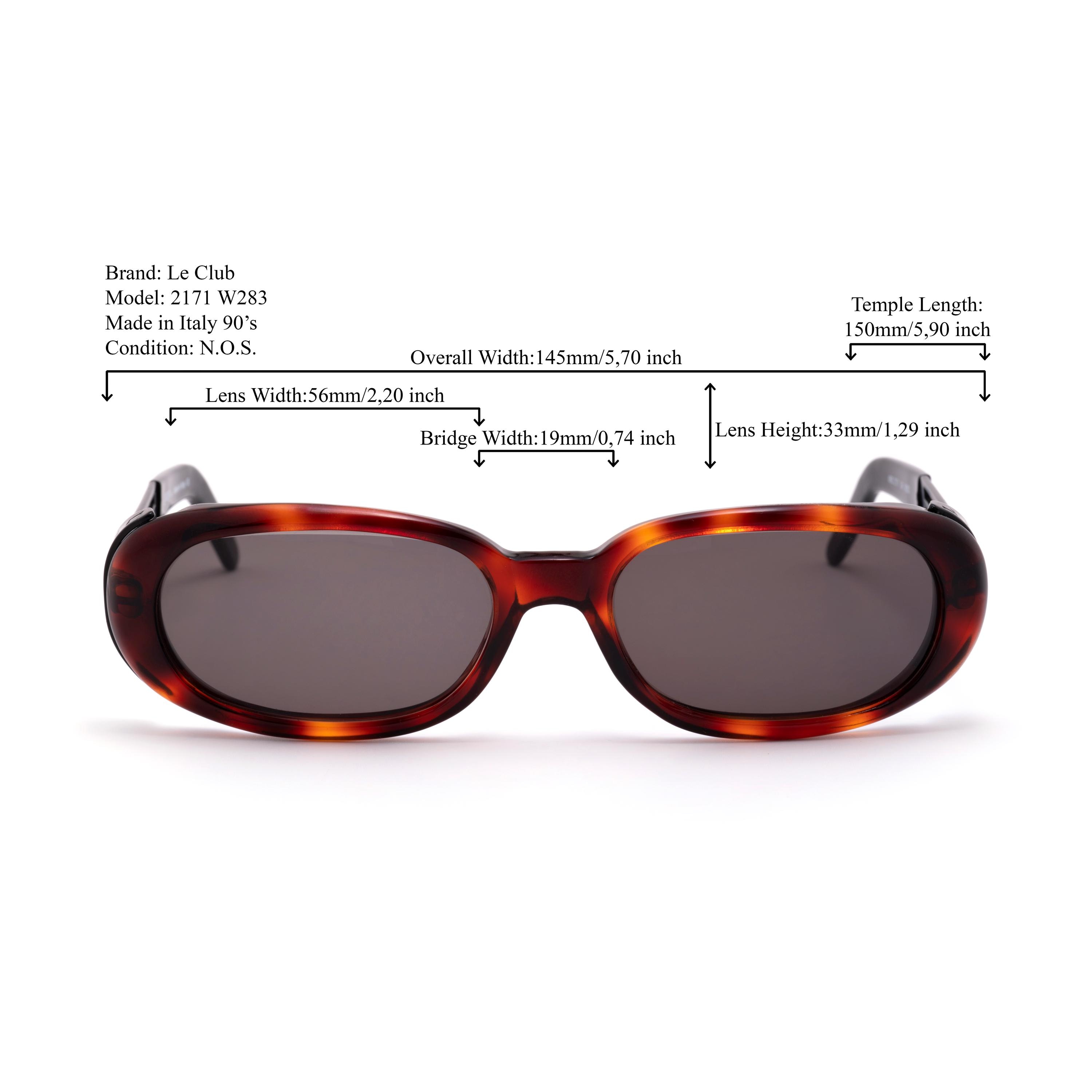 Vintage Le Club 2171 Sunglasses, 90s Italian Tortoiseshell  display picture 2