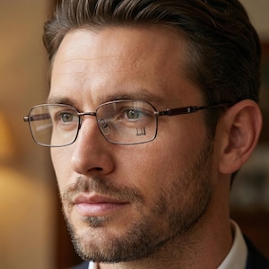 Rare Dunhill Model DU 004, Vintage French Eyewear, Rectangular Prescription Glasses, High End Mens Optical, Deadstock