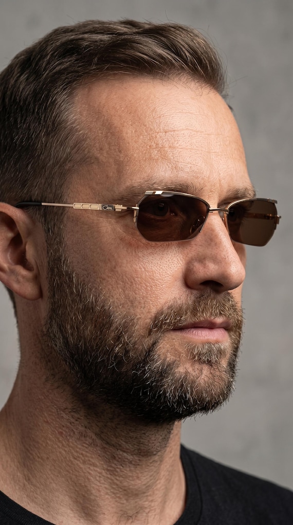 Cazal Vintage 90s Sunglasses | Slim Rectangle Matrix Y2K Frame