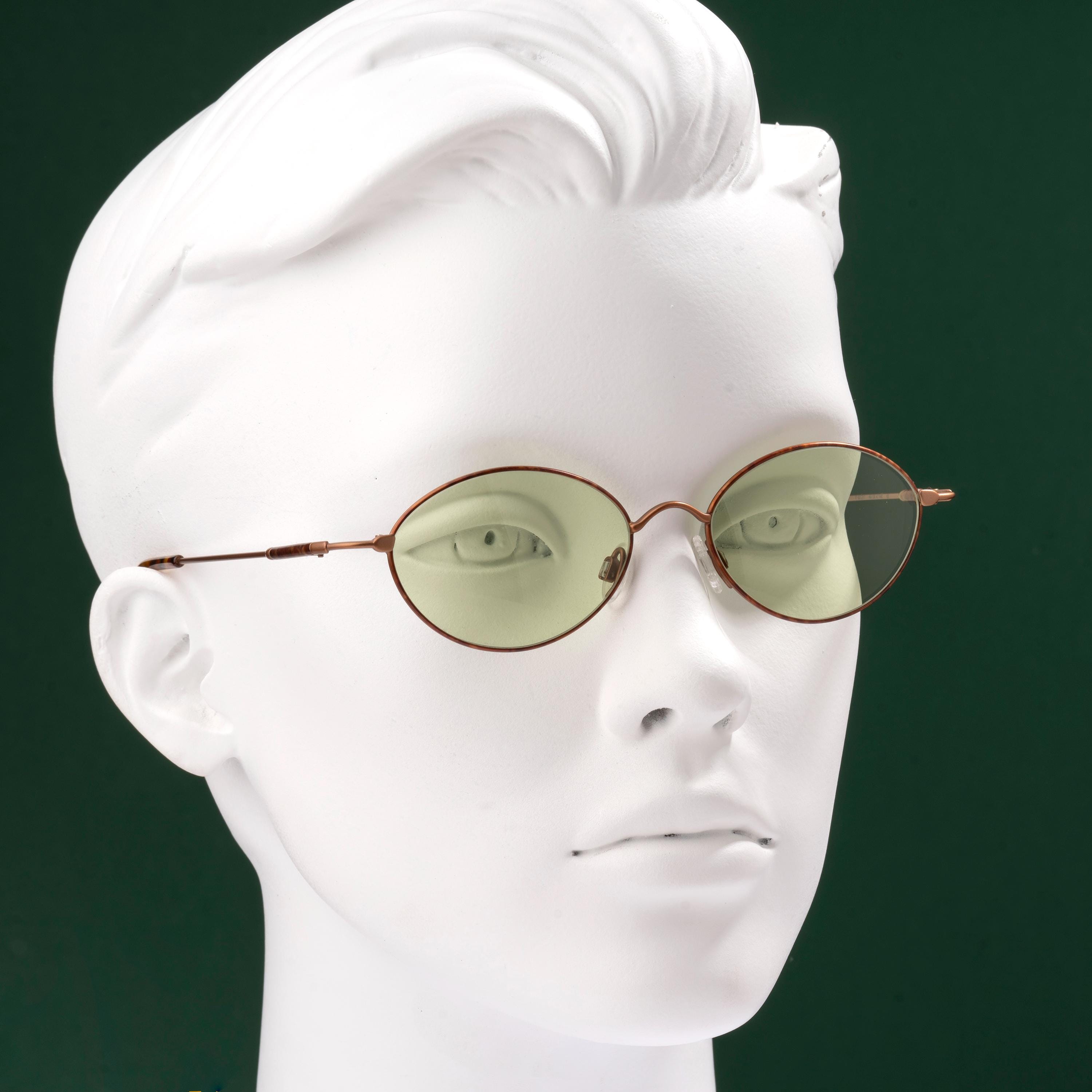 Oval Sunglasses, Light Green Lens, Rodenstock R4120 Vintage 90s