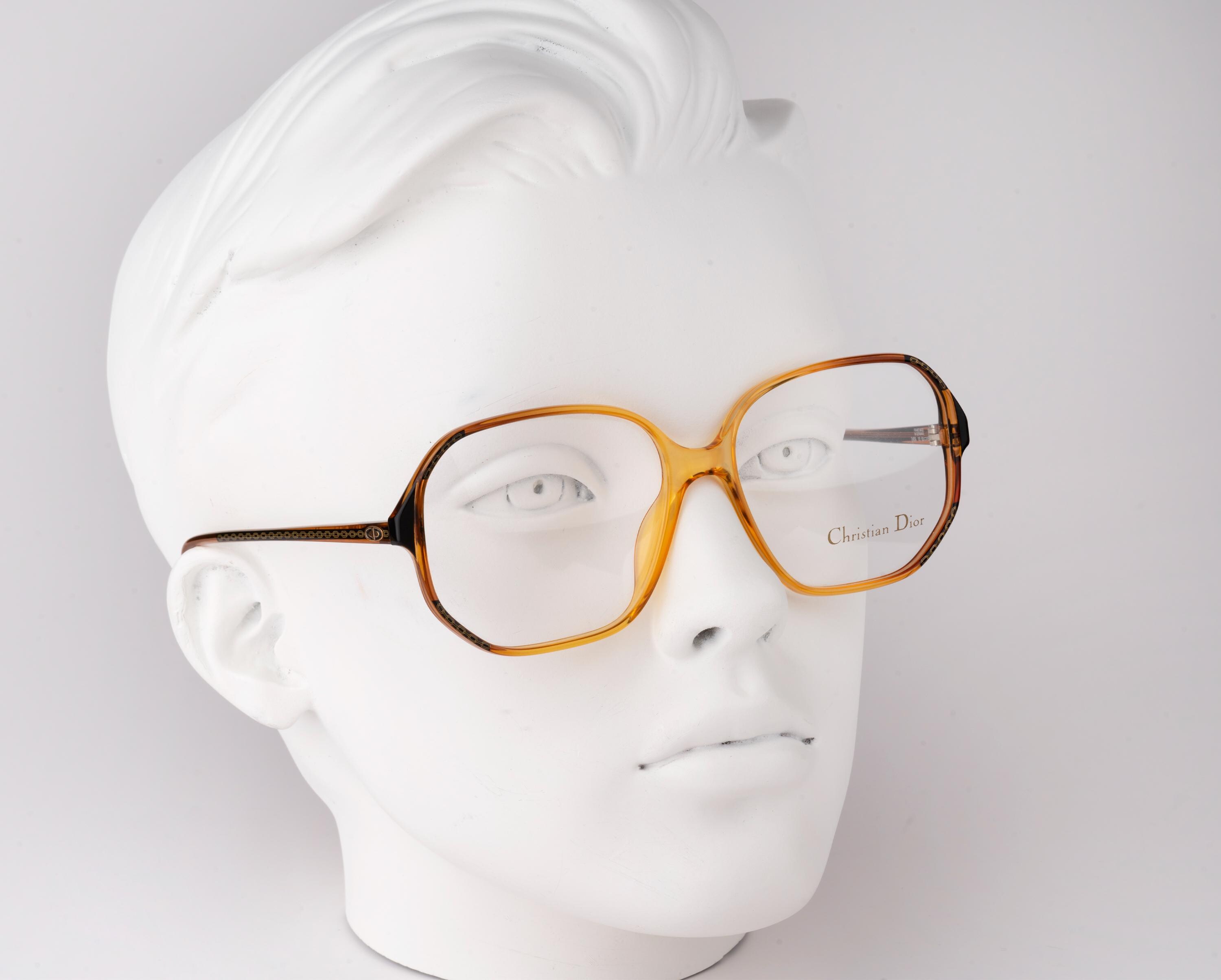 Christian Dior ディオール アンティークフレーム Christian Dior 2459 Vintage Eyeglasses - 90s Yellow Big