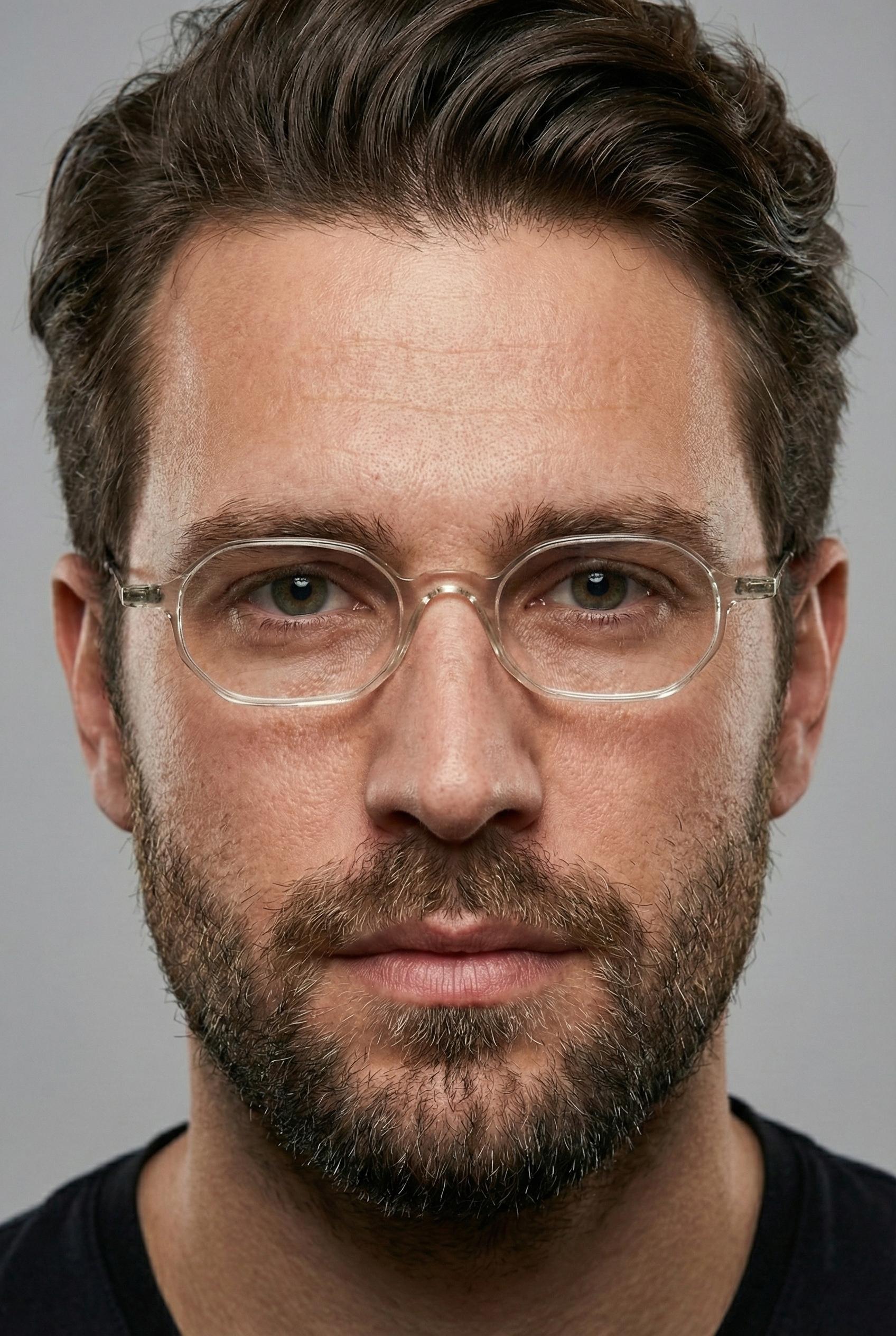 Clear Acetate Hexagon Eyeglasses, Tonino Lamborghini Vintage 90s