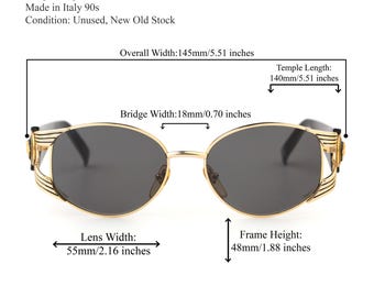 Gianni Versace S64 Iconic Sunglasses, Gold Medusa Medallion, 90s