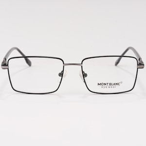 MontBlanc AJ3012 C2 France Eyeglasses - 2000s Black Rectangle Frame Gift for Women and Mens - NOS