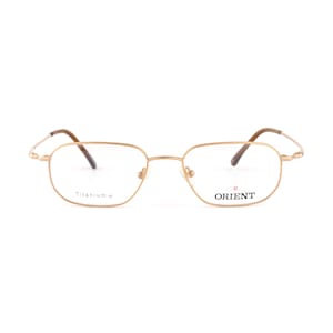 XXL Massive Fit 153mm Pure Titanium Glasses, Orient Japan 90s, Matte Gold Plated Frame, Ultra Wide Optical, Lightweight Durability NOS