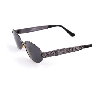Gianni Versace X02 Vintage Sunglasses: 90s Italian Oval Frame