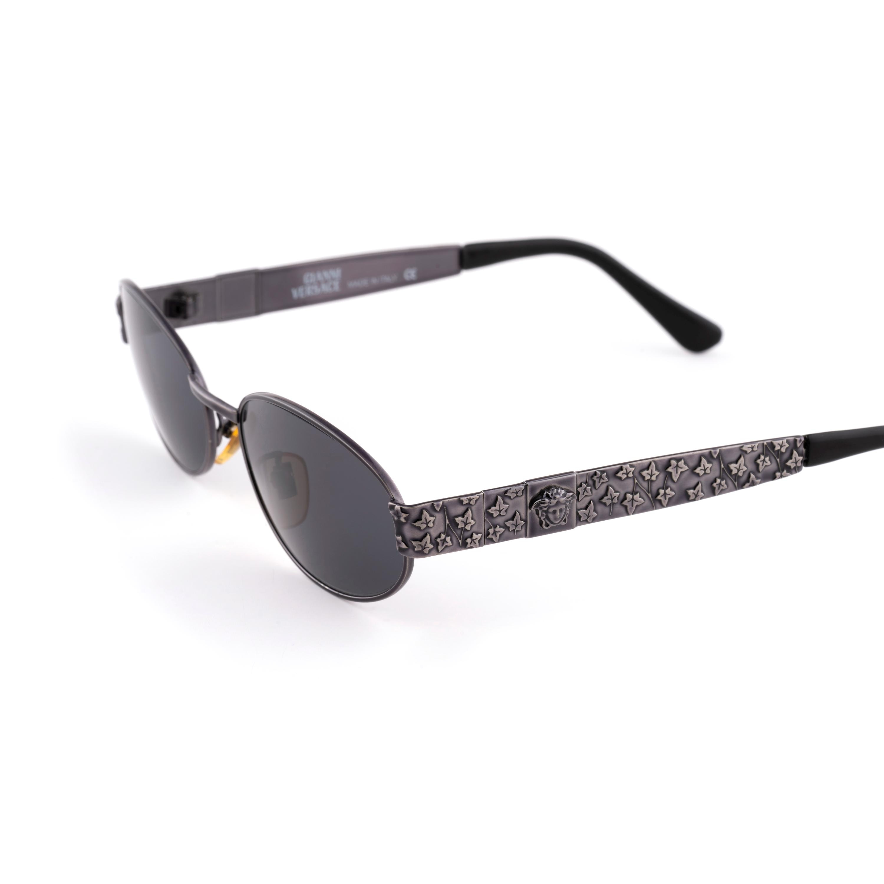 Gianni Versace X02 Vintage Sunglasses: 90s Italian Oval Frame - Etsy