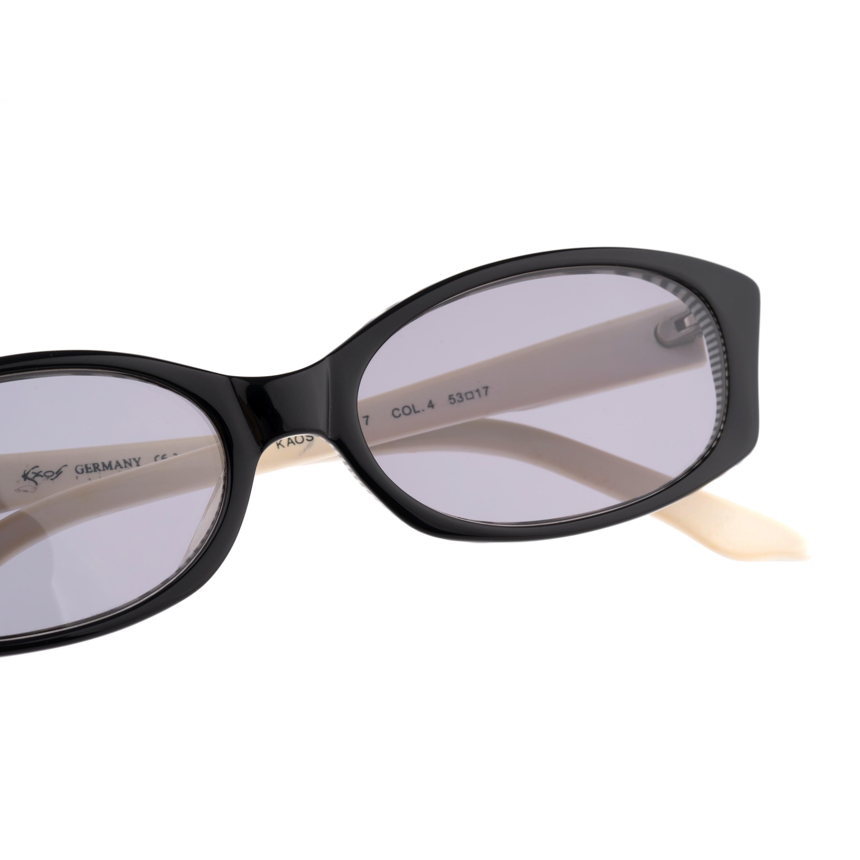 Cute Vintage German Sunglasses from the 1990s ?? 90s Graphic Monochrome Sunglasses, Black and White Acetate  main image 4
