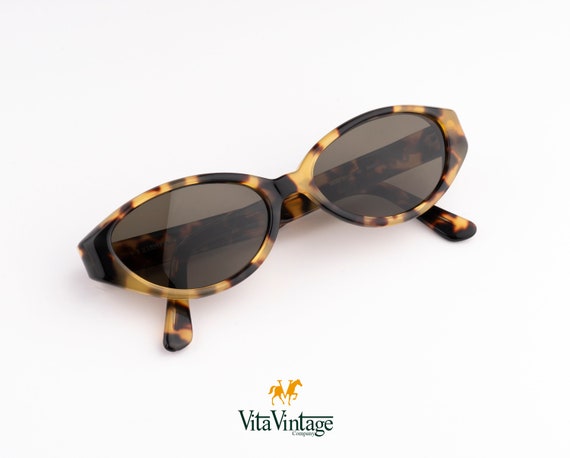 Vintage 90s tortoise oval woman sunglasses, O. Ma… - image 5