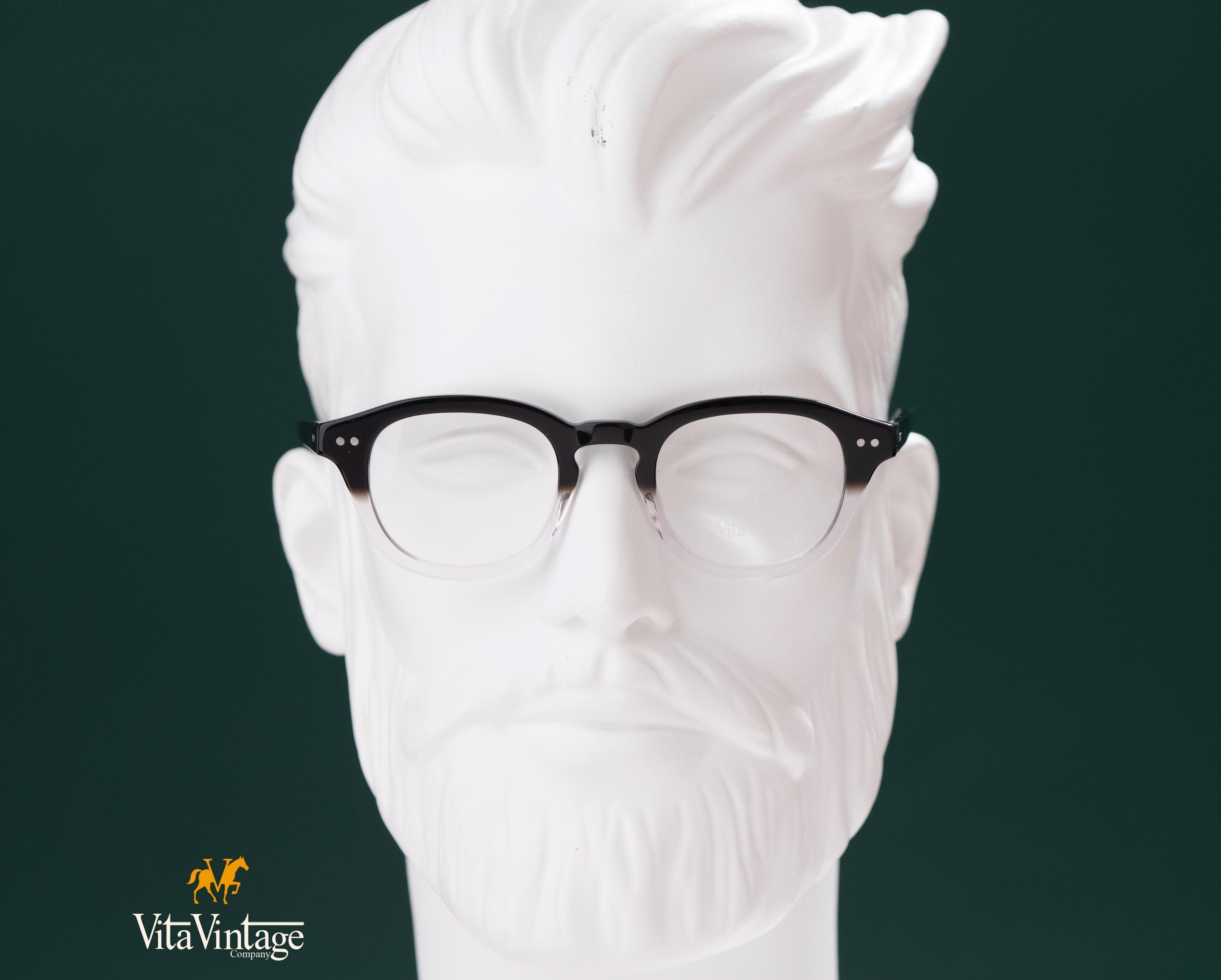 Retro Square Eyeglasses: Vita Vintage Italian Frames