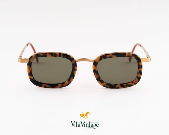 Gian Franco Ferre GFF 211/S Vintage Sunglasses 90s Gold and - Main Image