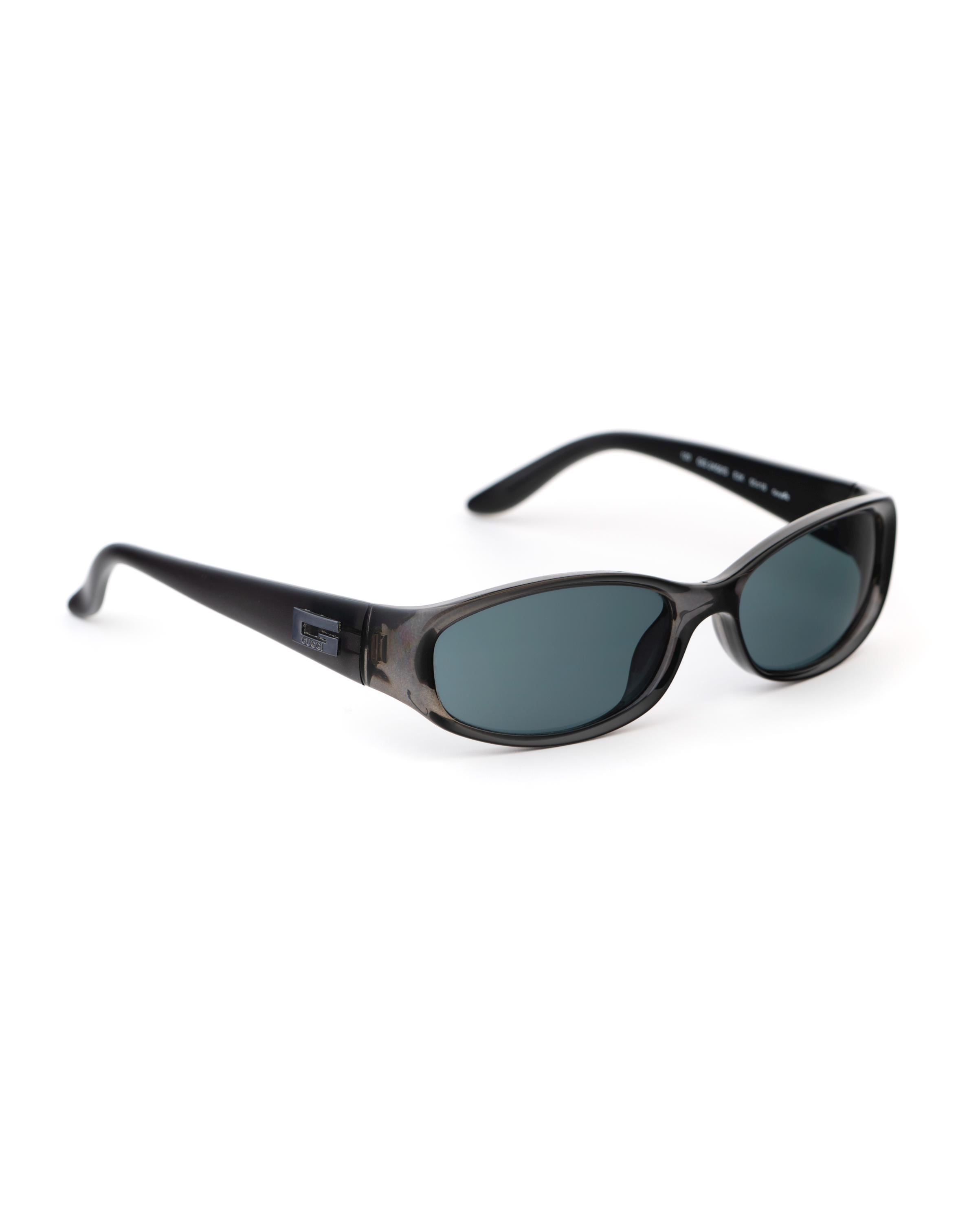 Gucci Sunglasses GG 2456, Smoke Clear Translucent, Blue Lens