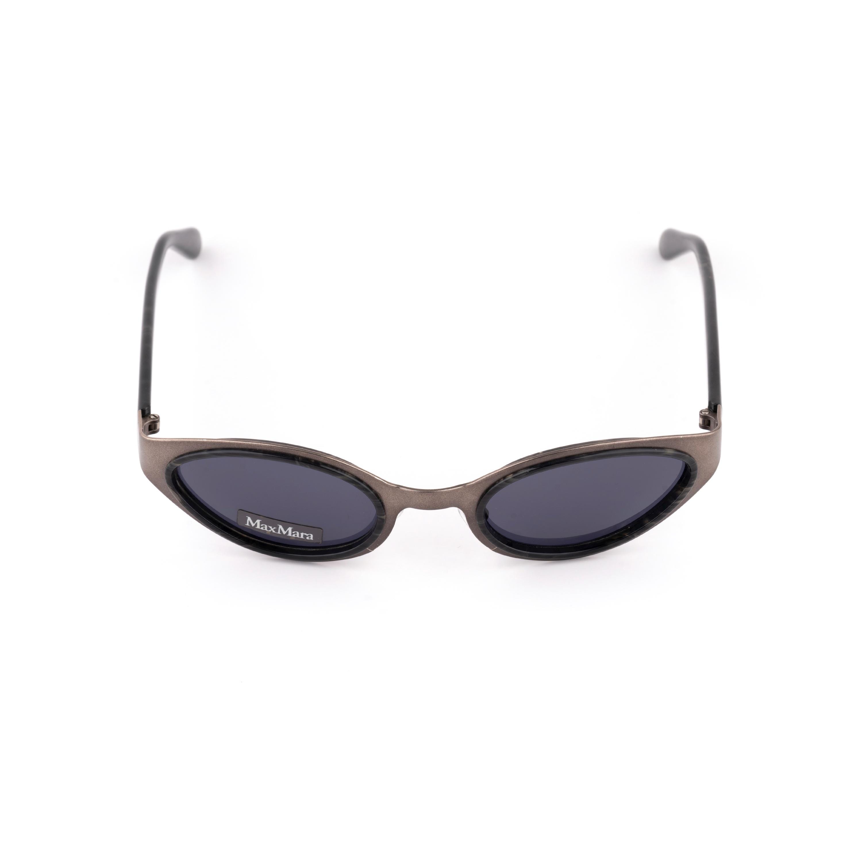 Gray Cat Eye Sunglasses, Max Mara 90s Vintage, Slim Oval 