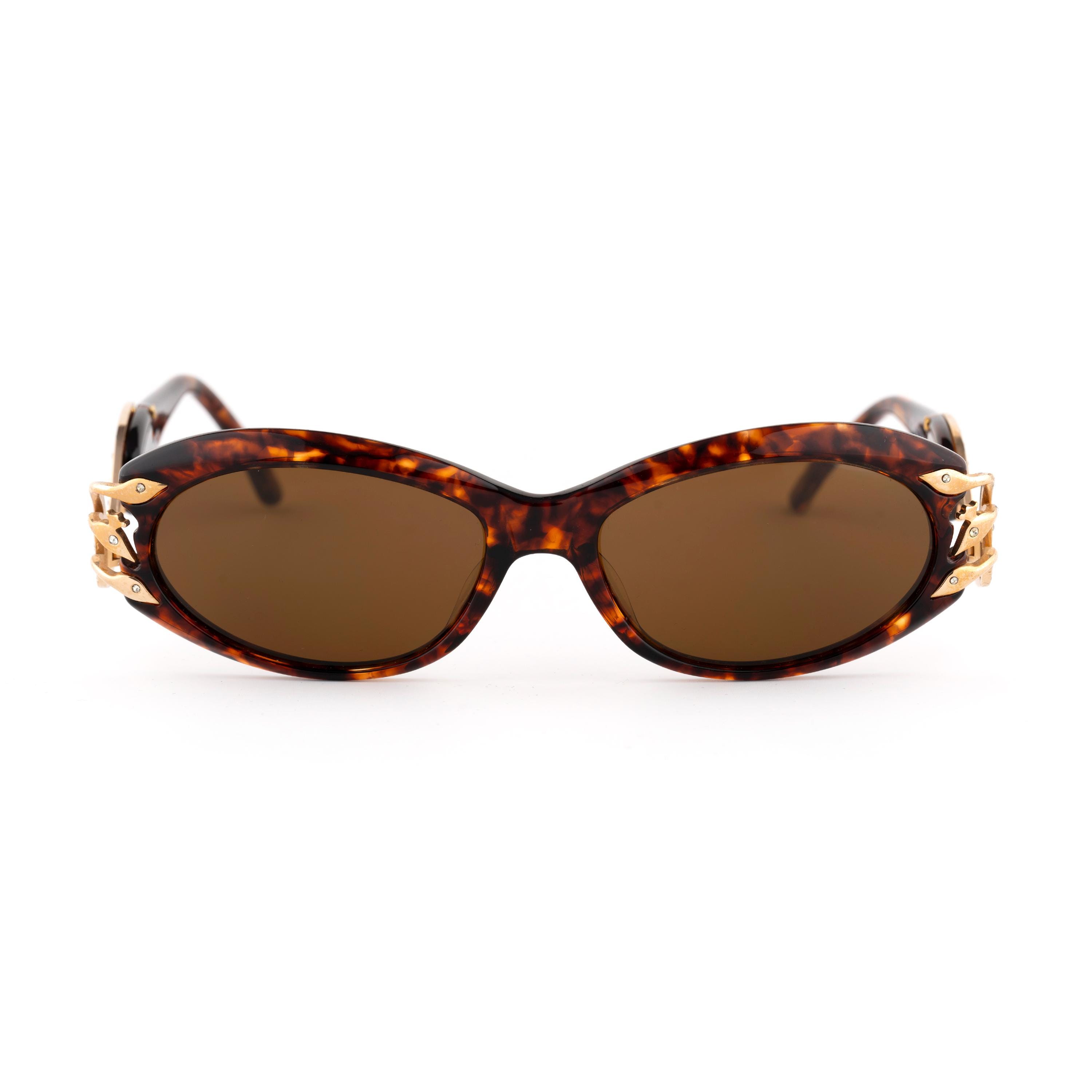 Tortoise Cat Eye Sunglasses, Galitzine 90s Vintage, Jeweled 