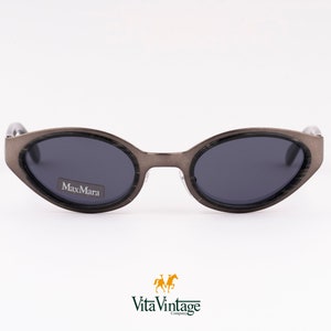 Vintage MaxMara Sunglasses: 90s Gray Cat Eye Frame, New Old Stock