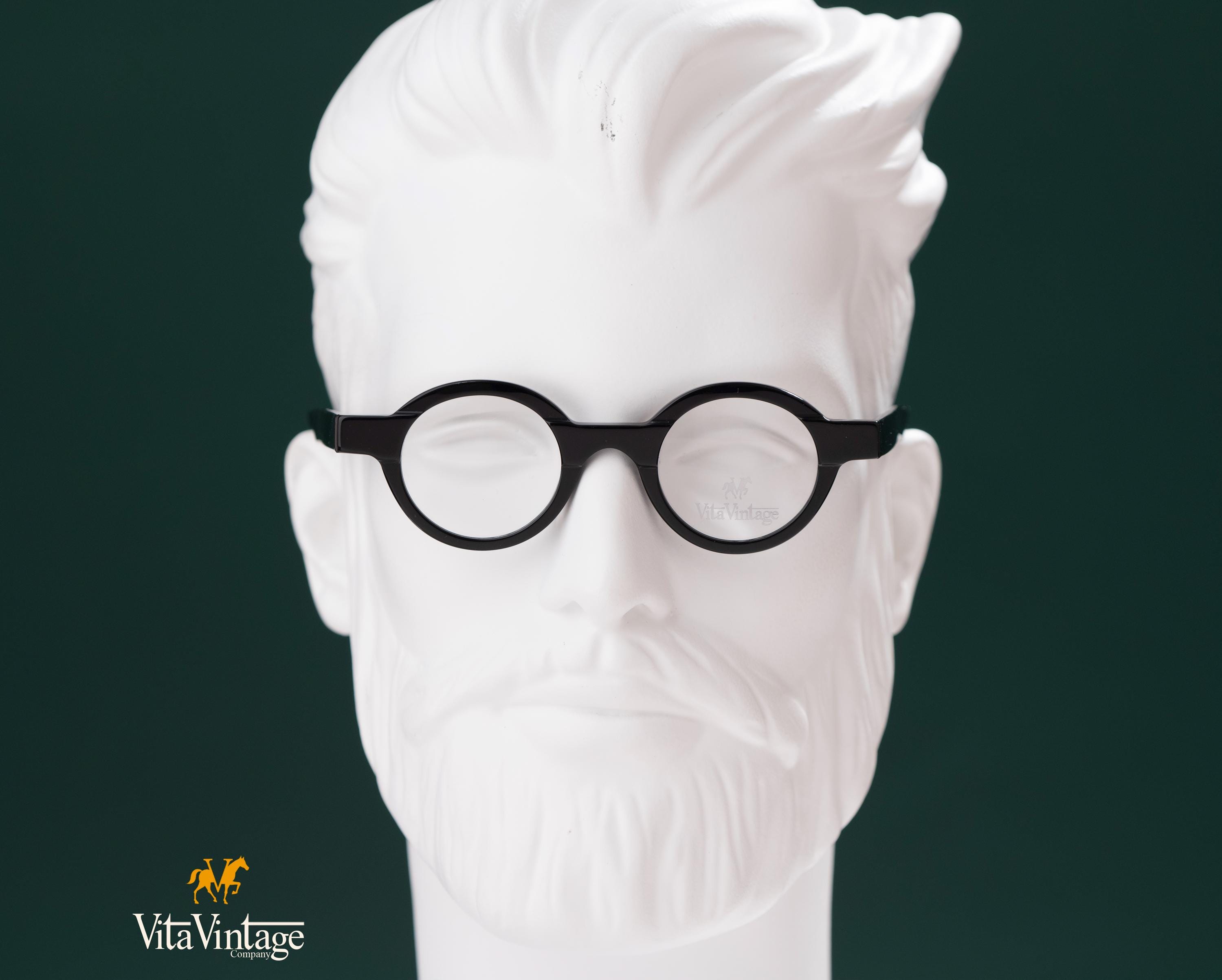 Circle Small Eye Glasses - Handmade Vita Vintage 1041 C1 Italian
