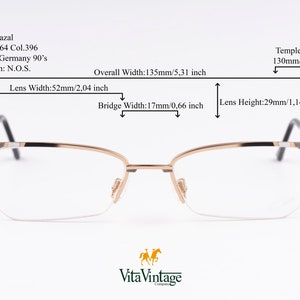 Cazal 464 vintage eyeglasses, 90s made in Germany semi rimless rectangle man vintage frame, NOS image 8