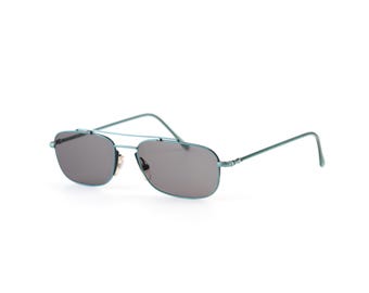 Gafas de sol Lozza Vintage de los 90 / Montura de metal azul antiguo / Lentes verdes antirreflectantes / Hechas en Italia / VLux Club G5