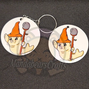 Protected by a Magic Seal Pin or Keychain! Cute, Funny and Punny