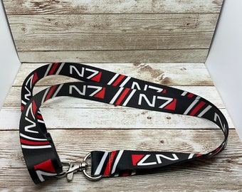 Mass Effect, N7 cosplay, lanyard with badge holder