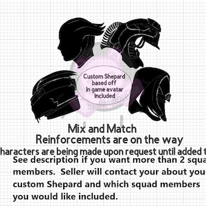 Custom Shepard and squad Mass Effect Mouse Pad