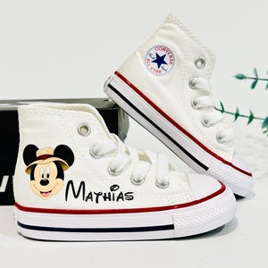 Custom Mickey Mouse Safari Converse, Wild Birthday Boy Toddler High Top Shoes image 6