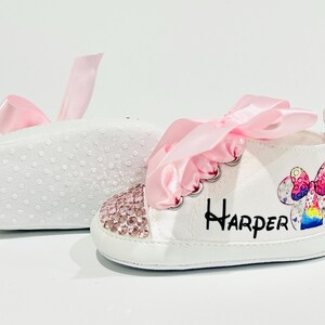 Personalized Disney Minnie Mouse and Castle Baby Girl Shoes image 5