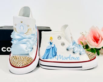 Converse Cendrillon personnalisée, tenue d'anniversaire de Cendrillon pour filles