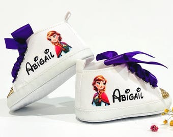 Chaussures bébé Anna sur mesure, princesse Disney tenue premier anniversaire fille, cadeau thème Anna