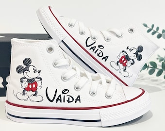 Custom Mickey Mouse Converse Sneakers: Personalized Baby & Toddler High Tops