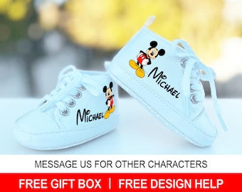 Mickey Mouse Baby Shoes: Personalized First Birthday Outfit