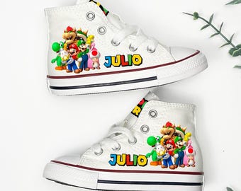 Converse Super Mario personnalisée, chaussures Super Mario Galaxy
