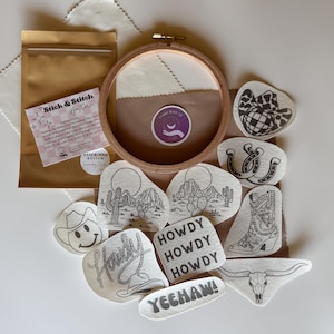 Western embroidery stick and stitch pack