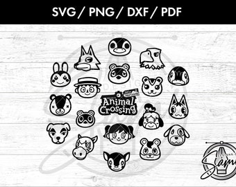 AnimalCrossing SVG, Png. Dxf, Pdf Dateien | ACNH Datei | New Horizons SVG | Charakter SVG | Videospiel-Svg | Vinyl-Svg | HTV Datei | Niedliche Datei