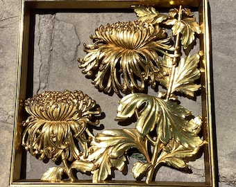 Vintage Syroco Floral Wall Hanging: Usa-made Plastic Wall Decor