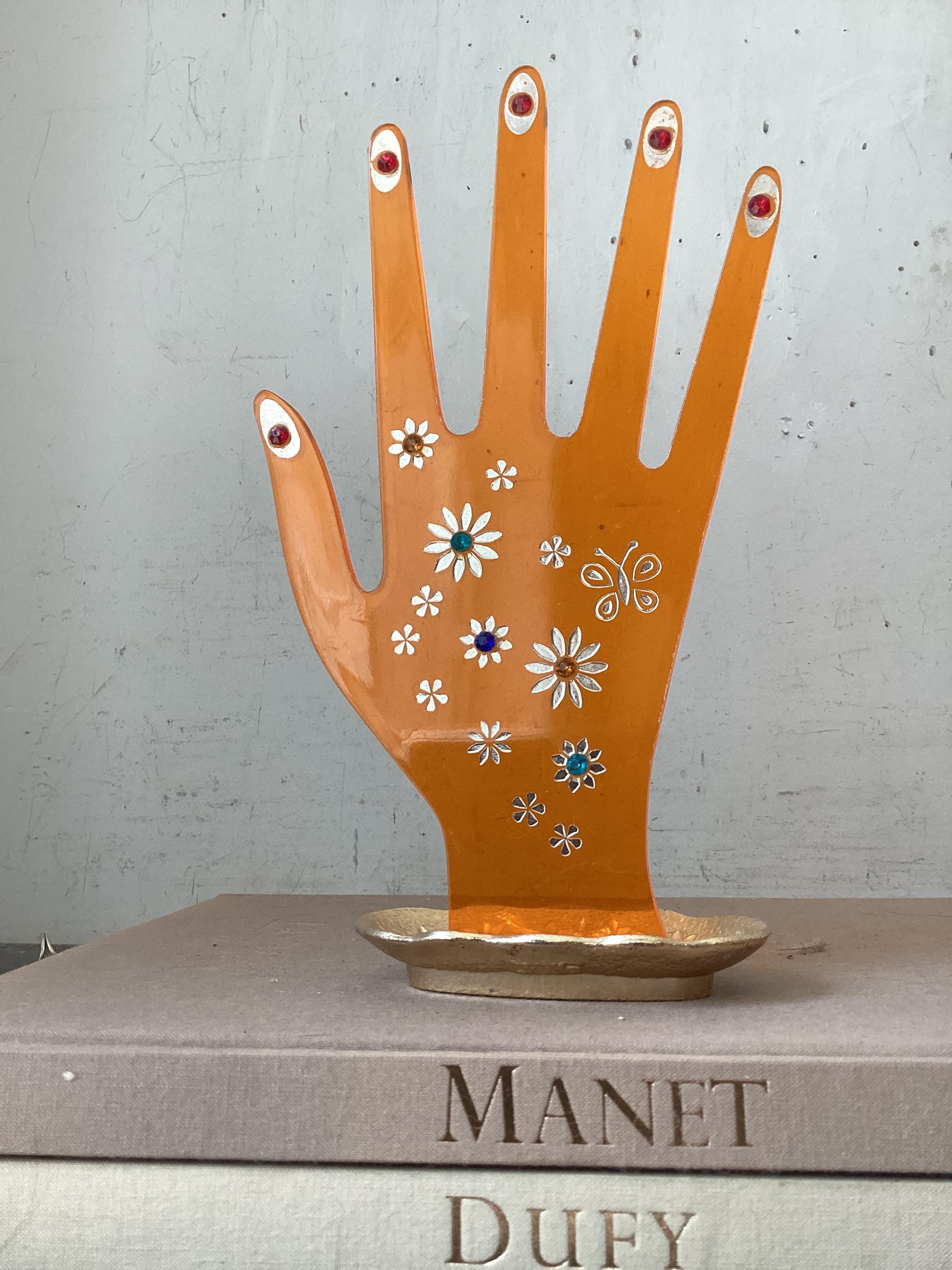 Vintage Lucite Hand Ring Holder