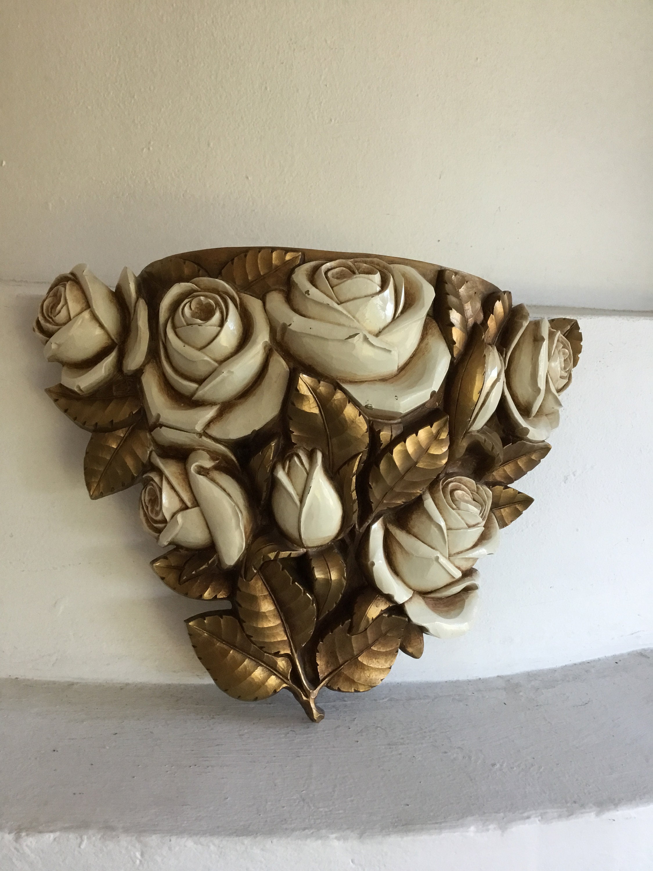 Opulent Homeco White Rose and Gold Wall Pocket. Vintage Homeco Plastic Rose  Wall Pocket. White Rose and Gold 70s Plastic Wall Pocket. - Etsy, image size:2250x3000