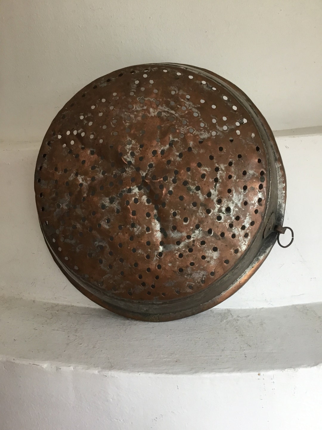 Rusty Colander Vintage Distressed Copper Colander. Large Vintage Copper Colander. - Etsy