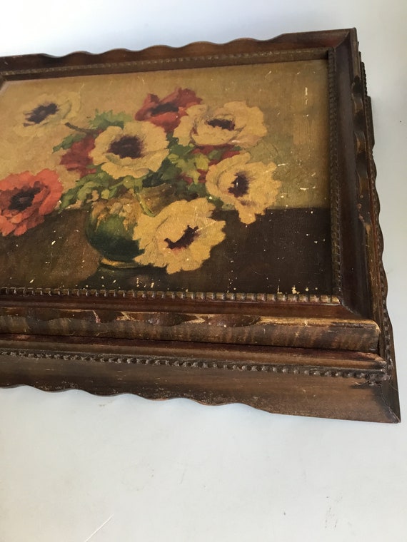 Very old large wooden keepsake box. Vintage woode… - image 2