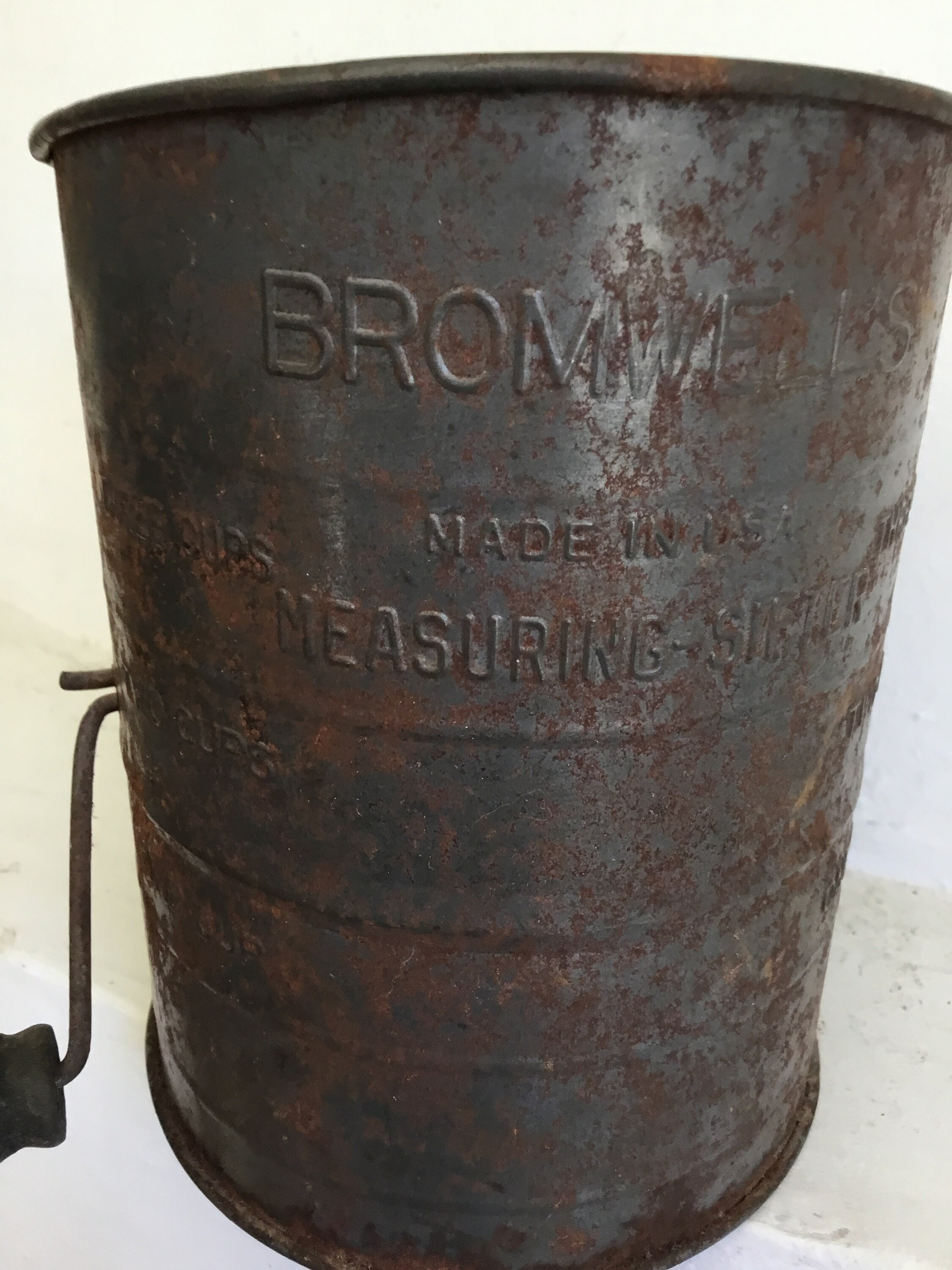 Old Rusty Flour Sifter. Vintage Hand Cranked Flour Sifter. Etsy