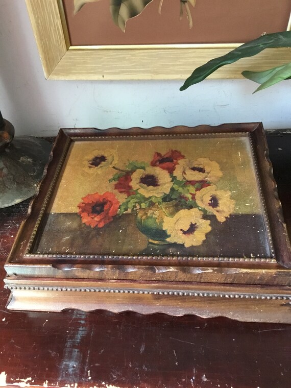 Very old large wooden keepsake box. Vintage woode… - image 10