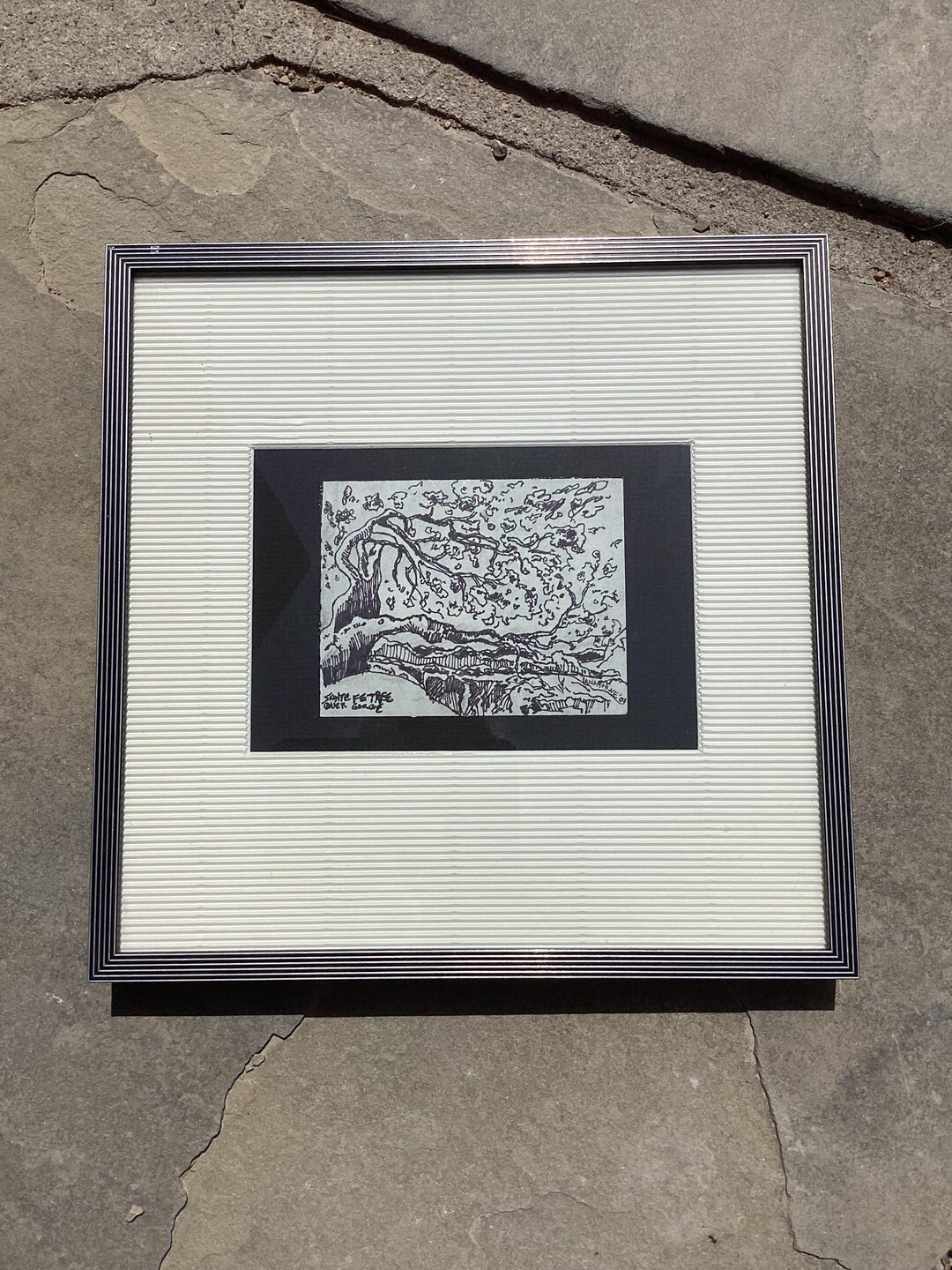 Pen & Ink Landscape Drawing. Small Well Framed Artist Signed Drawing of ...