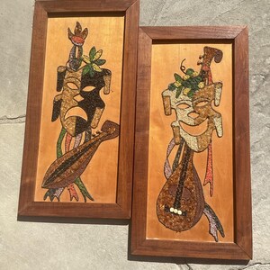 ヴィンテージグラベルアート壁掛け２個セット Vintage Gravel Art - Etsy