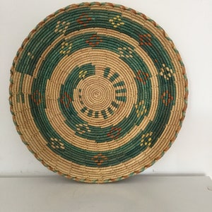 Vintage Los Amigos Gift Shop Tijuana Mexico Hand Woven Basket