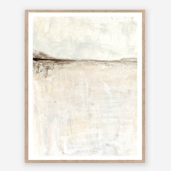 Light - Abstract Neutral Landscape Wall Art, Gray Brown Beige Painting Download Printable Art Print 8x10, 11x14, 16x20, 18x24, 24x36, 30x40