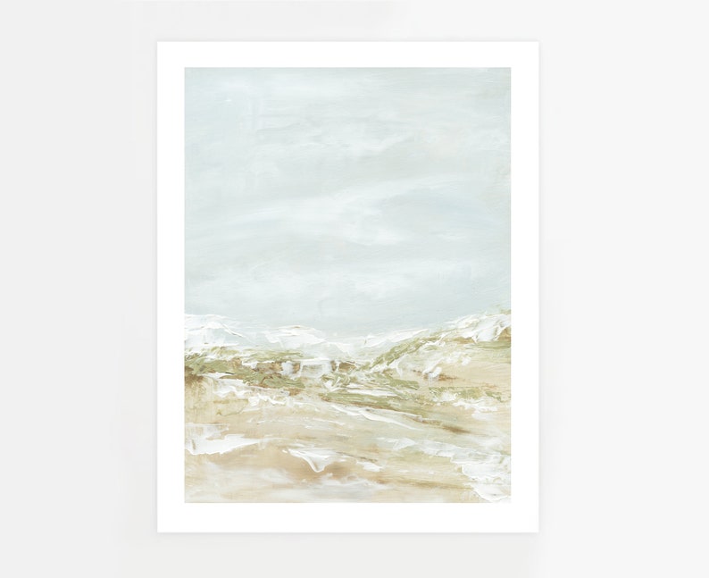 Freeing - Abstract Beach Painting Landscape Printable Wall Art, Coastal Wall Art Ocean Downloadable Print 8x10 11x14 16x20 18x24 24x36 30x40